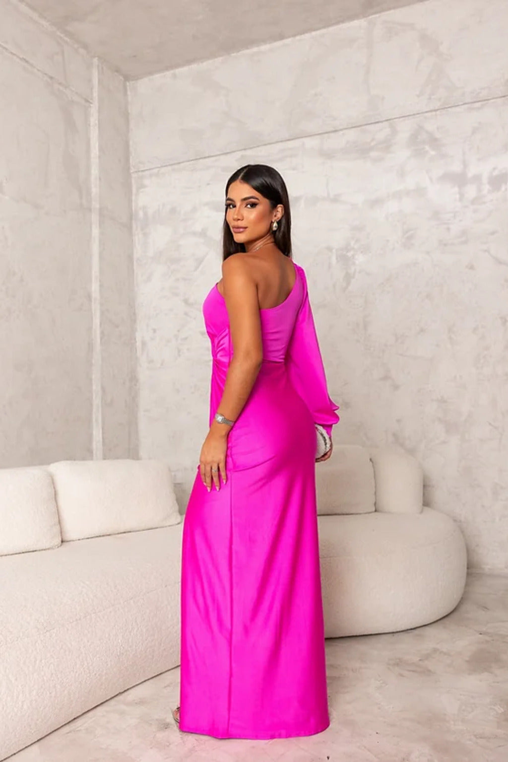 One-Shoulder Satin Maxi Dress | Elegant | Luxe & Flowy