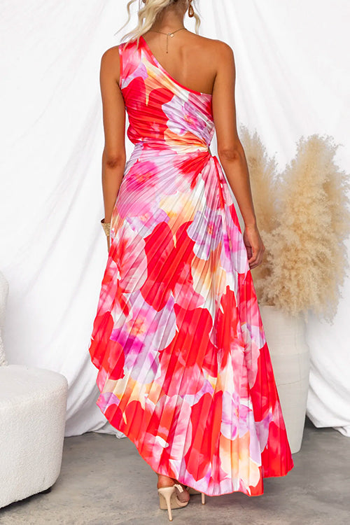 One-Shoulder Maxi Dress | Bold Print | Elegant & Flowing