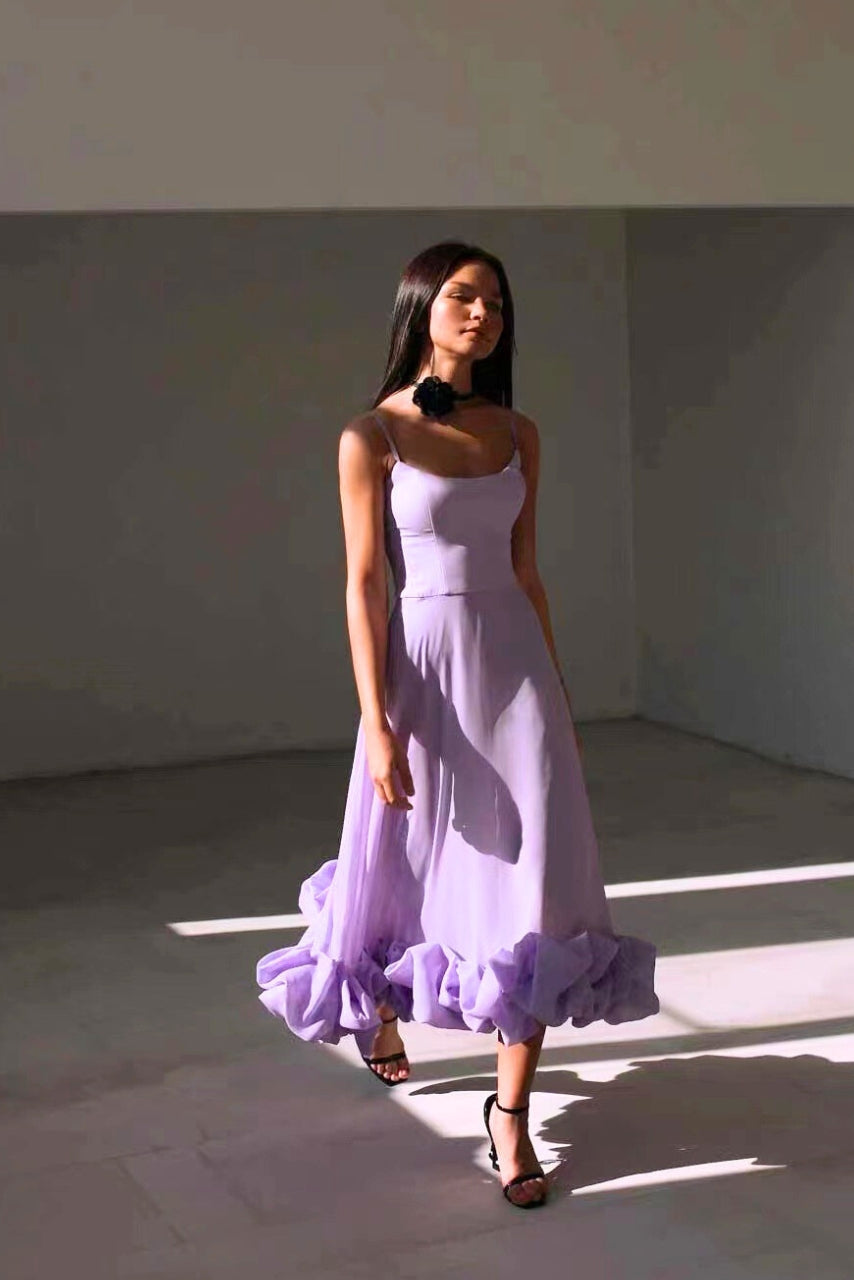 Ruffle-Hem Maxi Dress | Elegant | Flowing & Chic