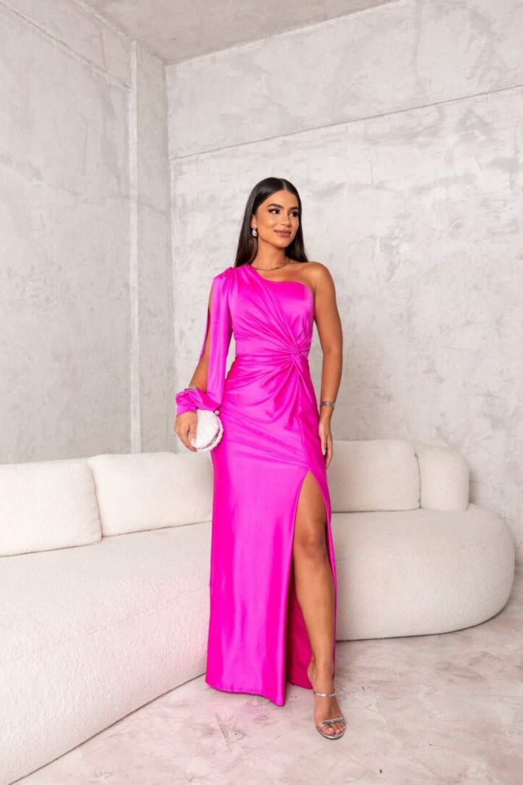 One-Shoulder Satin Maxi Dress | Elegant | Luxe & Flowy