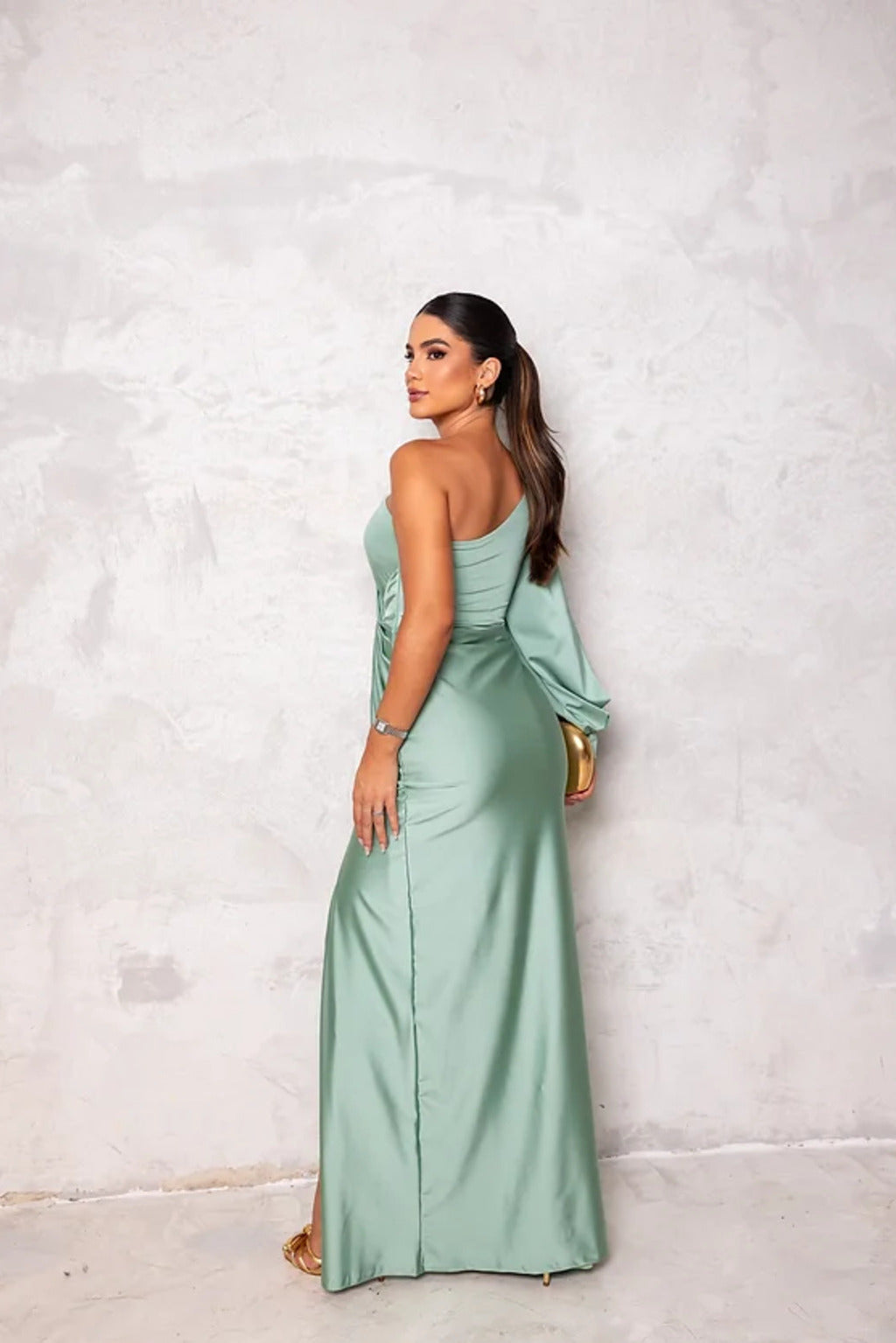 One-Shoulder Satin Maxi Dress | Elegant | Luxe & Flowy