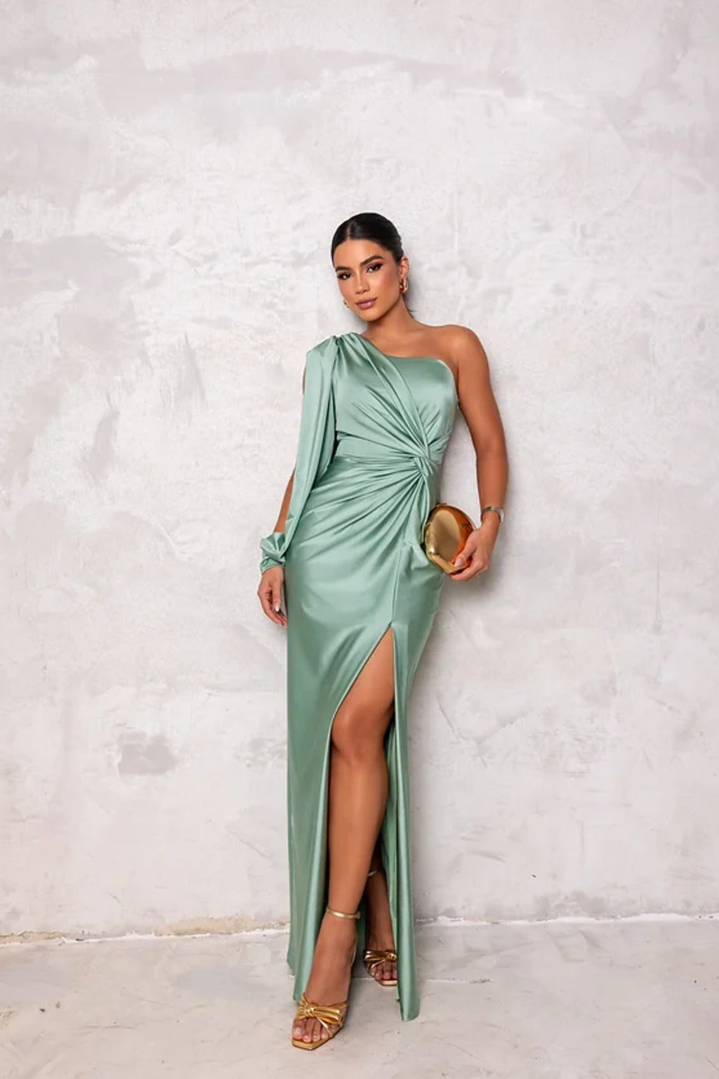 One-Shoulder Satin Maxi Dress | Elegant | Luxe & Flowy