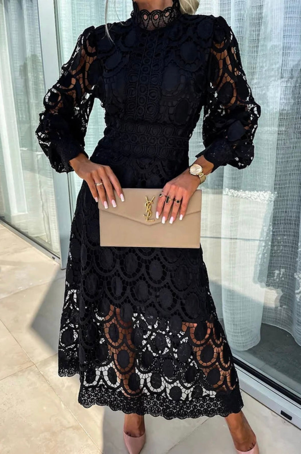 Lace Midi Dress | Elegant | Chic & Sophisticated