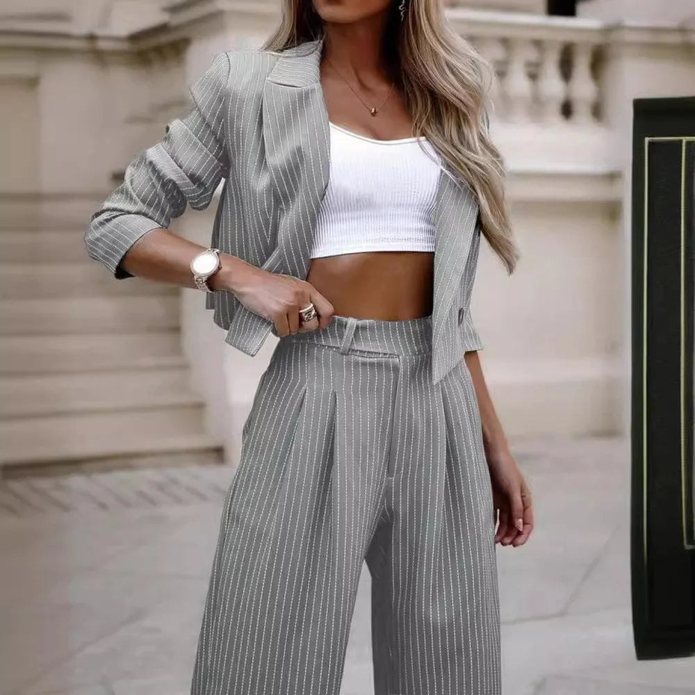 Sophia | Effortless Elegance Pinstripe Suit Set