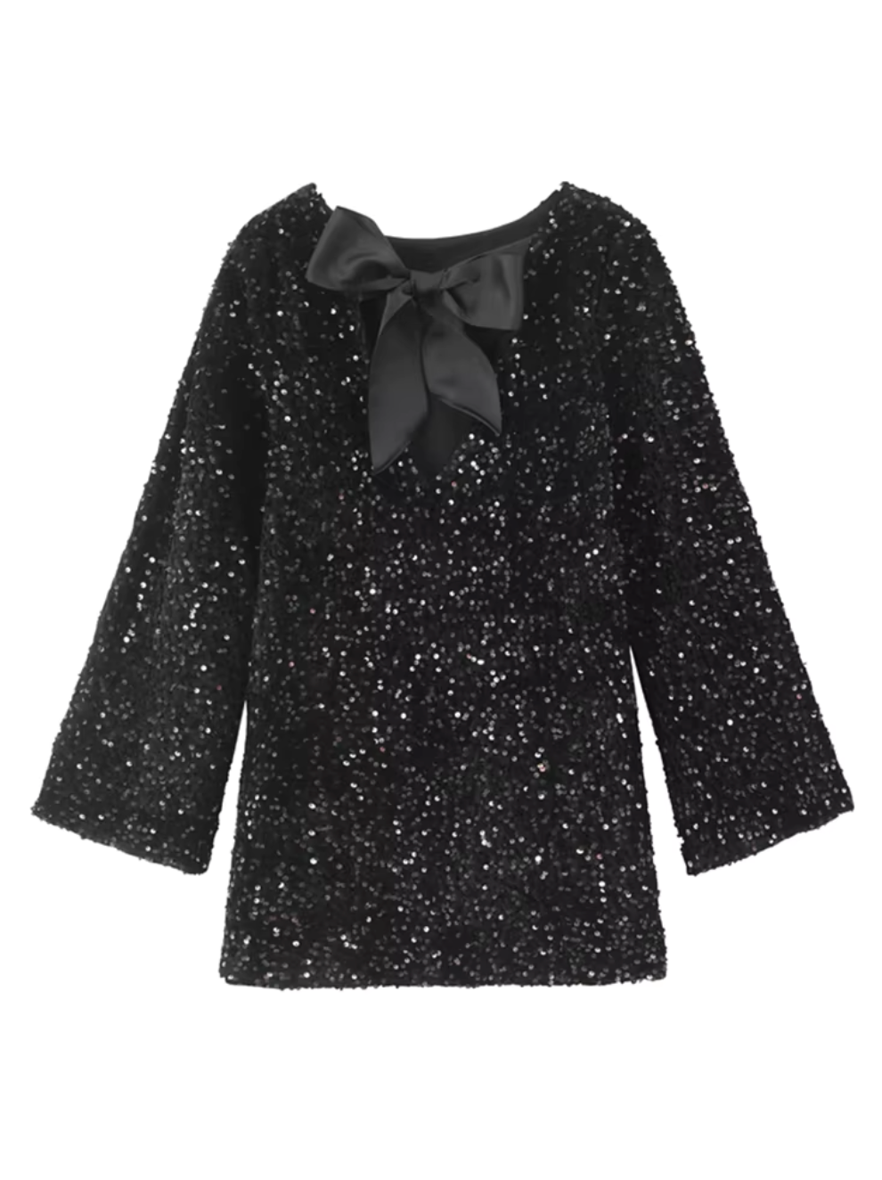 Sequin Mini Dress | Statement Bow | Glamorous & Chic