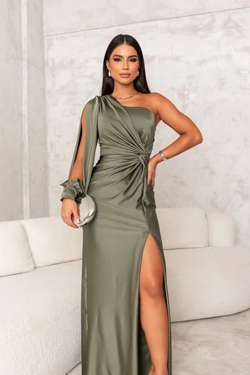 One-Shoulder Satin Maxi Dress | Elegant | Luxe & Flowy