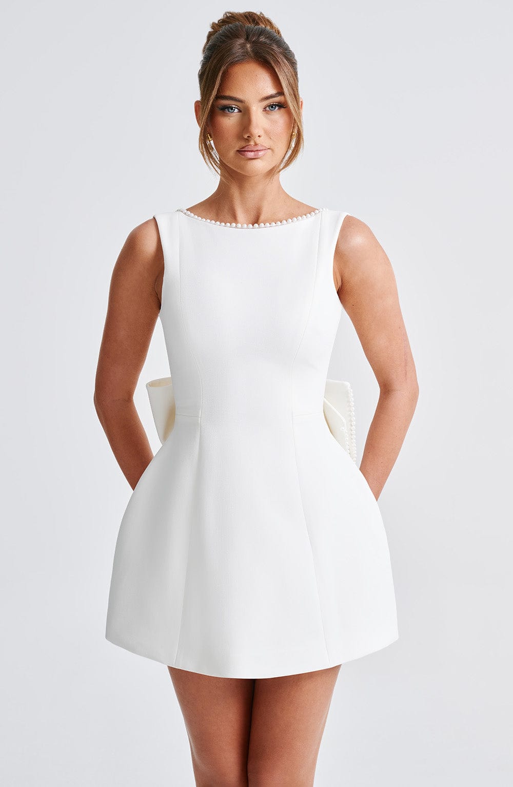 Bow-Back Mini Dress | Elegant | Chic & Sophisticated