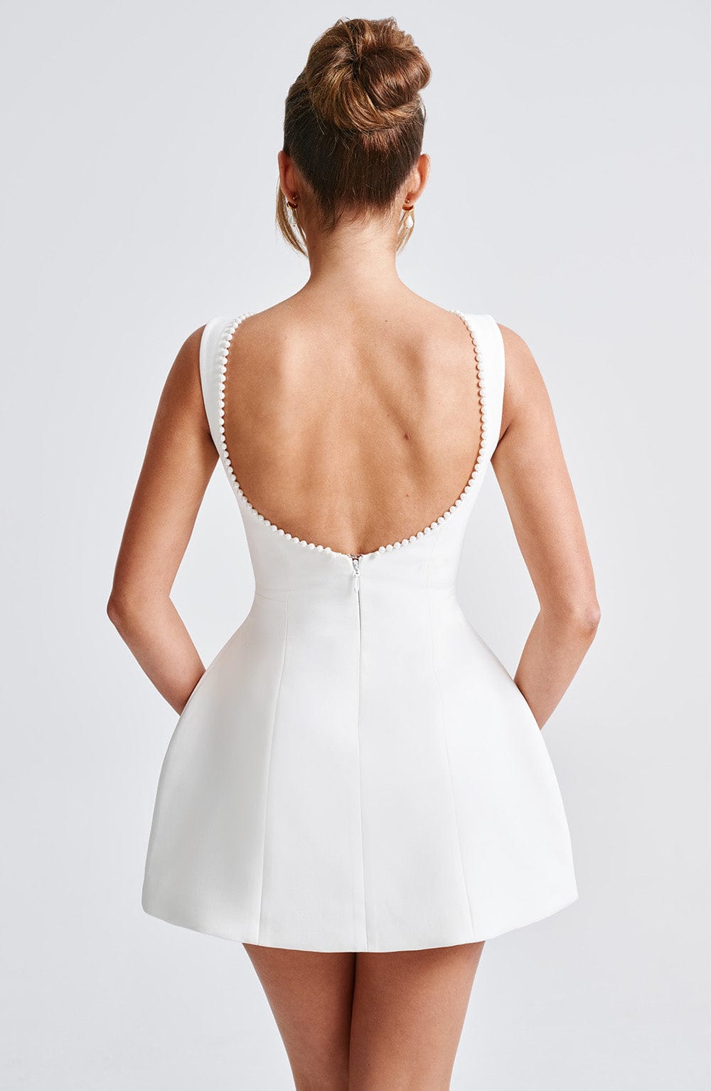 Bow-Back Mini Dress | A-Line | Elegant & Playful