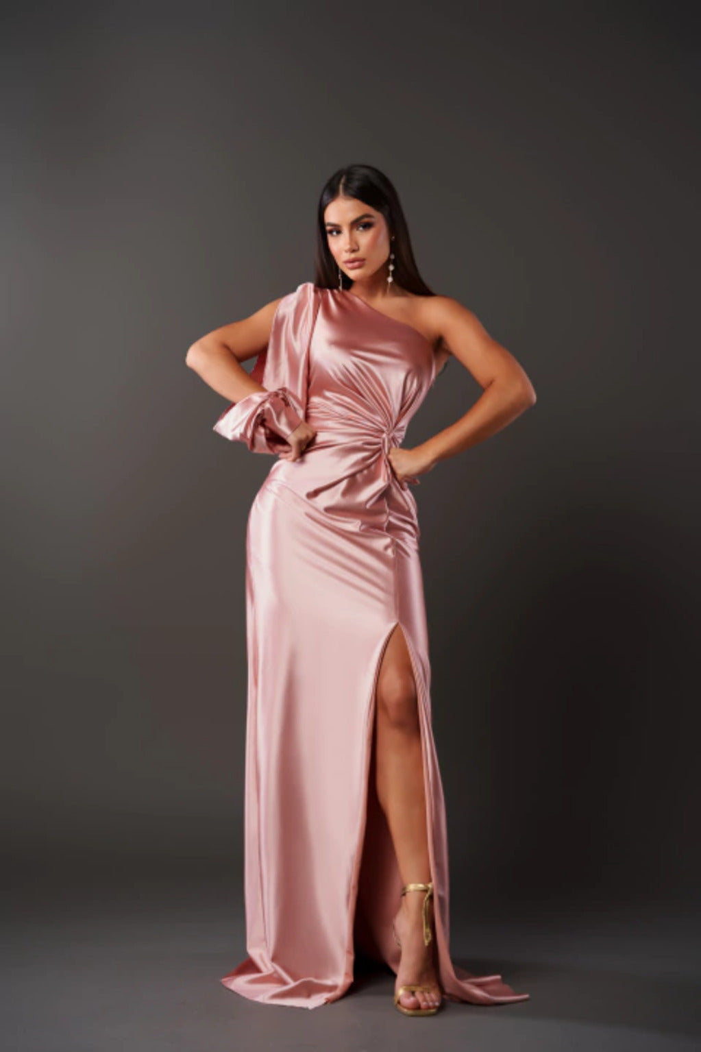 One-Shoulder Satin Maxi Dress | Elegant | Luxe & Flowy