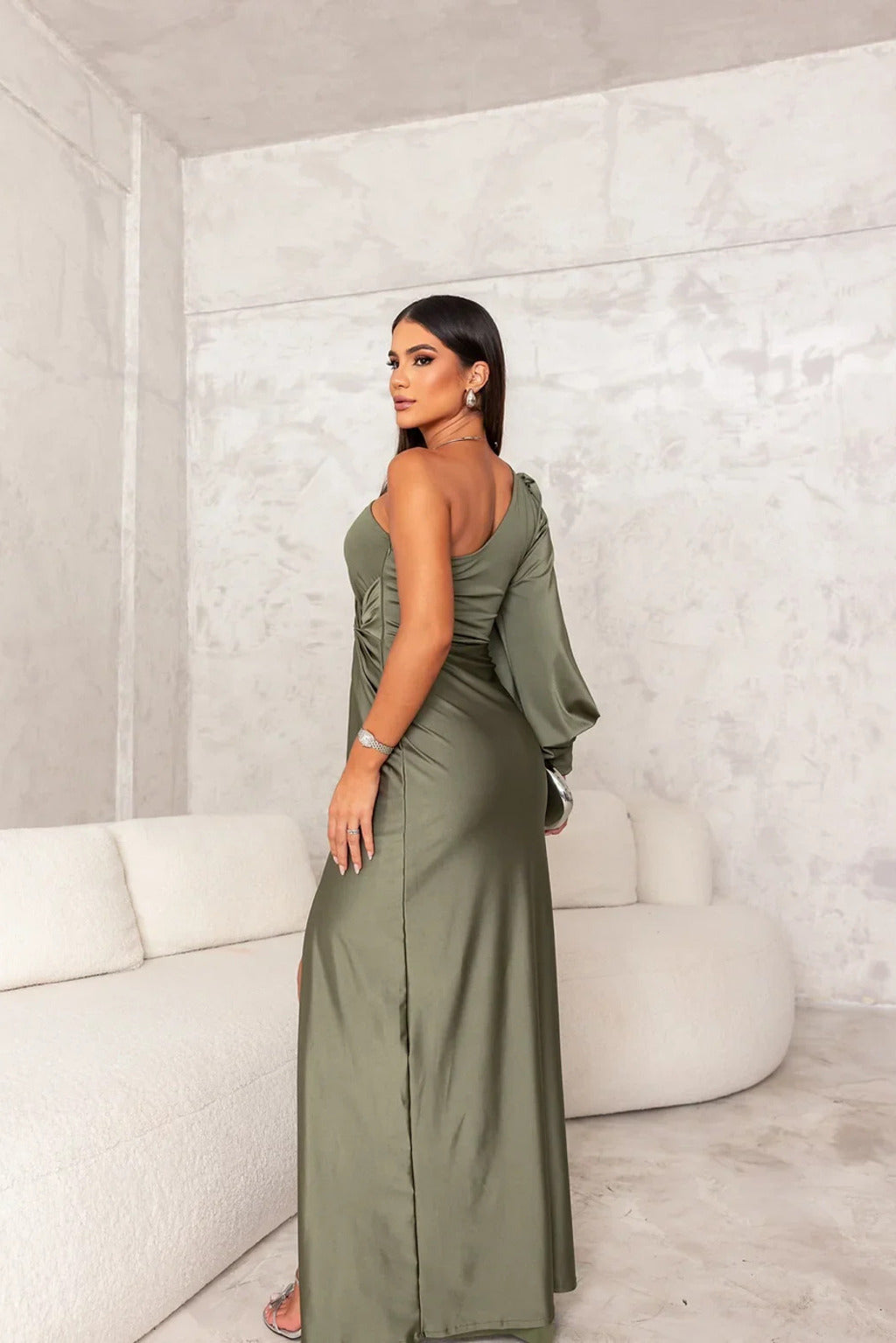 One-Shoulder Satin Maxi Dress | Elegant | Luxe & Flowy